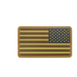 Шеврон Флаг США ПВХ правый 5*8 койот